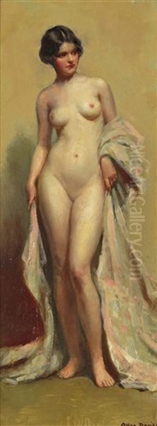Standing Nude With Robe - view 1