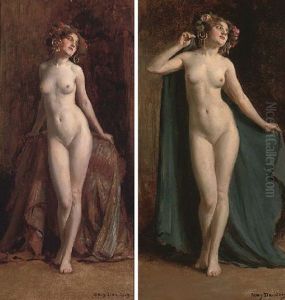 Standing Female Nude (2 Works) by Allan Douglas Davidson