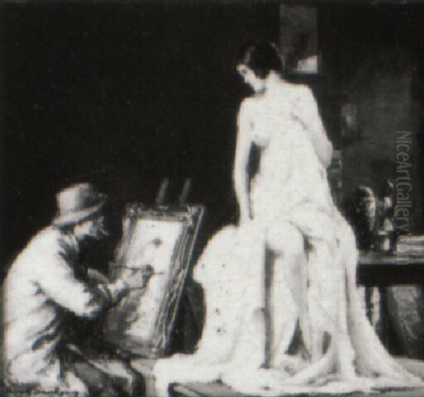 Artist-model In The Studio - view 1