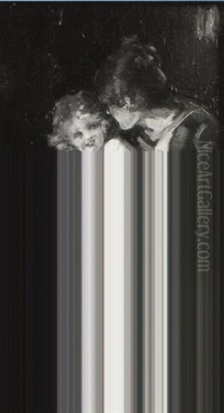 A Mother Drying Her Child By The Fire - view 1