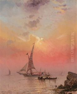 Sail In Sunset by Julian O. Davidson