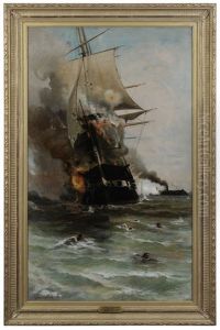 The Burning Of The Uss Congress, March 8, 1862 The Burning Of The Uss Congress, March 8, 1862