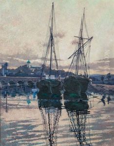 Boats At Wicklow, Dusk Boats At Wicklow, Dusk