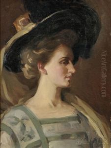 Profile Of A Woman With Portrait Hat Profile Of A Woman With Portrait Hat