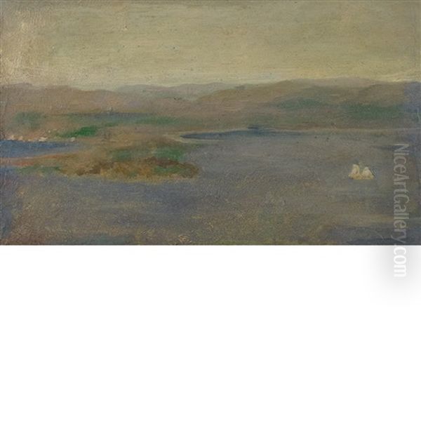 Sailboats On The Hudson - view 1