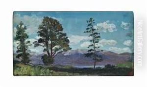 Twin Lakes, Colorado; And A Companion Painting Of Aurora, Colorado (2 Works) by Arthur B. Davies