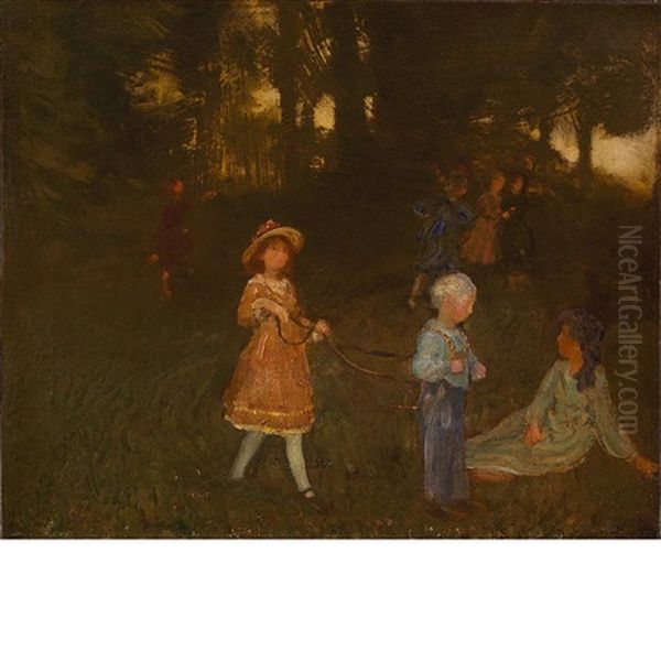 Playing In The Woods (loitering Children) - view 1