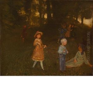 Playing In The Woods (loitering Children) by Arthur B. Davies