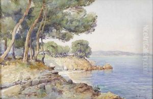 Bord De Mer Pres De Toulon by Emile Appay