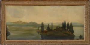 Lake And Island, Sierra Nevada by Arthur B. Davies