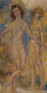 Two Nudes by Arthur B. Davies