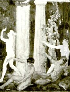 Nymphs And Satyrs by Arthur B. Davies