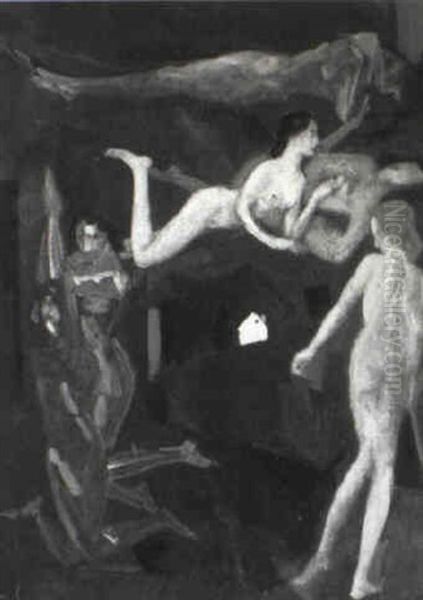 Floating Figures In A Landscape - view 1