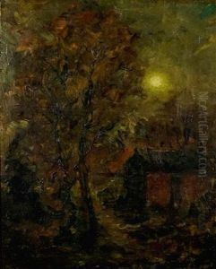Untitled (moonlight Landscape) by David Davies