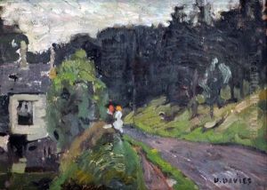 Two Figures By The Roadside (most Likely Dieppe)