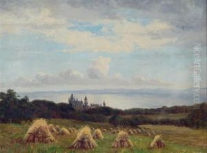 Knowsley Looking Towards Liverpool And Dunrobin Castle (pair)