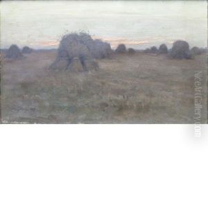 Haystacks by Charles Harold Davis