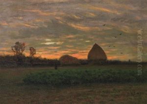 Farm At Sunrise by Charles Harold Davis