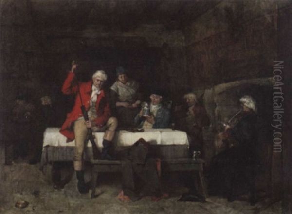 Mannergesellschaft In Einem Wirtshaus - view 1