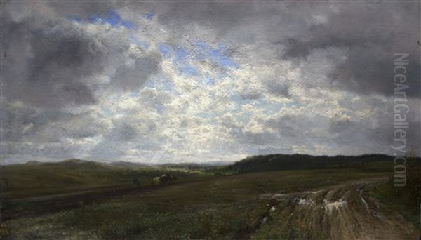 Plough Team At Work In An Extensive Landscape - view 1