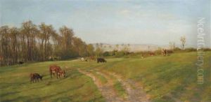 April Sunshine by Henry William Banks Davis, R.A.