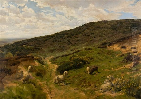 Landschaft Mit Schafen Und Selbstbildnis An Der Staffelei - view 1