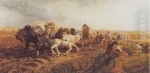 Spring Ploughing-artois by Henry William Banks Davis, R.A.