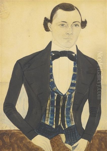 Three-quarter Length Portrait Of A Gentleman In A Plaid Vest - view 1
