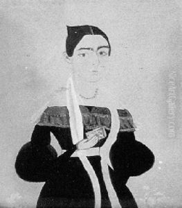Portrait Of A Young Lady Holding A Book by Jane Anthony Davis