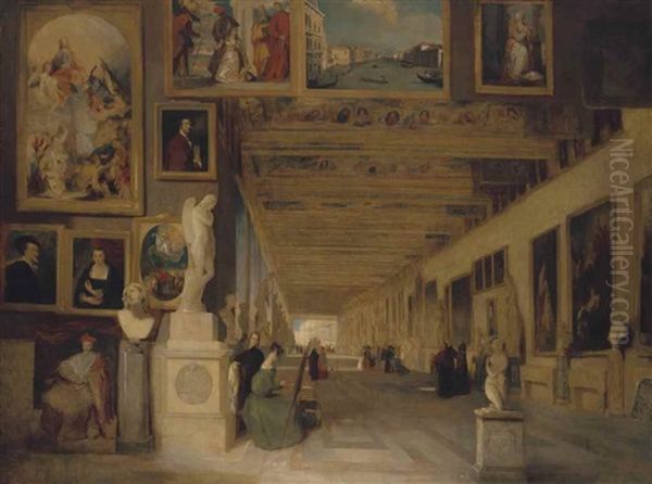 The Long Gallery Of The Uffizi, Florence - view 1