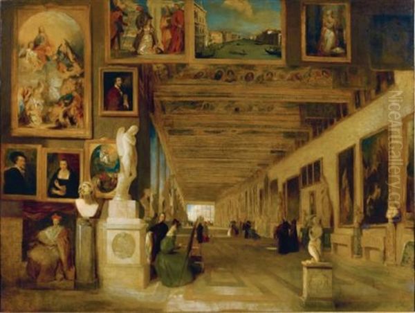 The Long Gallery At The Uffizi, Florence - view 1