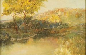 Landscape With Cottage by Lucien Davis