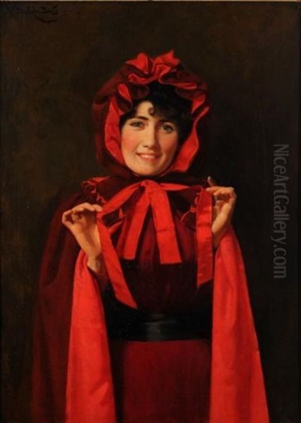 Red Riding Hood; Portrait Of A Young Lady Said To Be Miss Butcher Of Nottingham - view 1