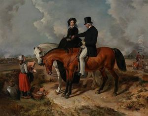 Queen Victoria And Wellington At Waterloo by Richard Barrett Davis