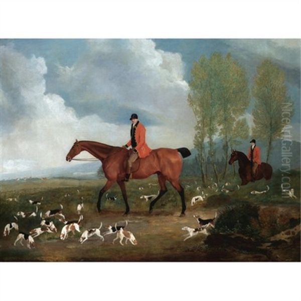 Richard Davis, Huntsman To George Iii's Harriers With Hounds Drawing Cover - view 1