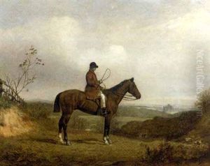 A Huntsman On Horseback by Richard Barrett Davis
