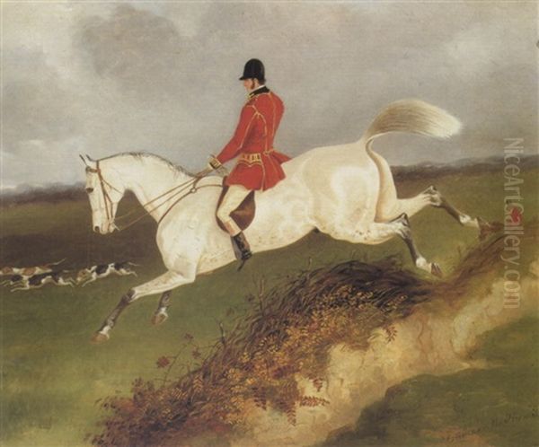 Charles Davis, Master Of The Queen's Hounds, On His Grey Hunter, The Hermit - view 1