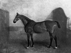 Brauner Im Stall by Richard Barrett Davis