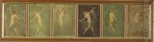 Sketch Of A Nude Dancer (+ 5 Others, Similar; 6 Works In 1 Frame) Sketch Of A Nude Dancer (+ 5 Others, Similar; 6 Works In 1 Frame)