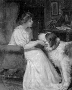 Lady With Saint Bernard Lady With Saint Bernard