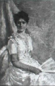 Portrait Of Emma Fenton Voorhees by Warren B. Davis