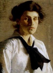 Portrait Of A Young Woman by Will Rowland Davis
