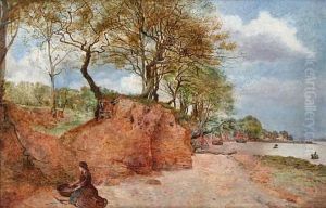 Eastham, Fishergirl On The Mersey Foreshore