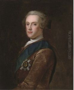 Portrait Of Sir James Hamilton, 6th Duke Of Hamilton (1724-1758), Bust-length, In A Brown Coat, Wearing The Star Of The Garter