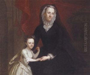 Portrait Of Elizabeth Dunch, Lady Bisshopp Of Parham And Her Daughter Mary, Lady Dormer by Jeremiah Davison