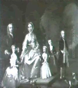 A Group Portrait Of James, 13th Earl Of Morton, And His Family A Group Portrait Of James, 13th Earl Of Morton, And His Family