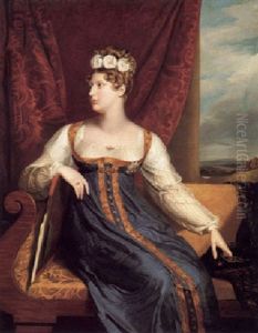 Portrait Of Princess Charlotte Augusta, Wearing A Blue And Gold Dress And The Star Of Catherine Of Russia