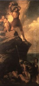 Native Britons Repelling The Invading Romans by George Dawe