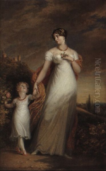Portrtait Of Elizabeth Eardley-wilmot With Her Daughter - view 1