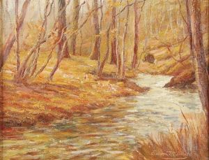 Autumn Landscape With Stream Autumn Landscape With Stream